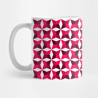 Geometric Diamond Pattern (Pink Shades) Mug